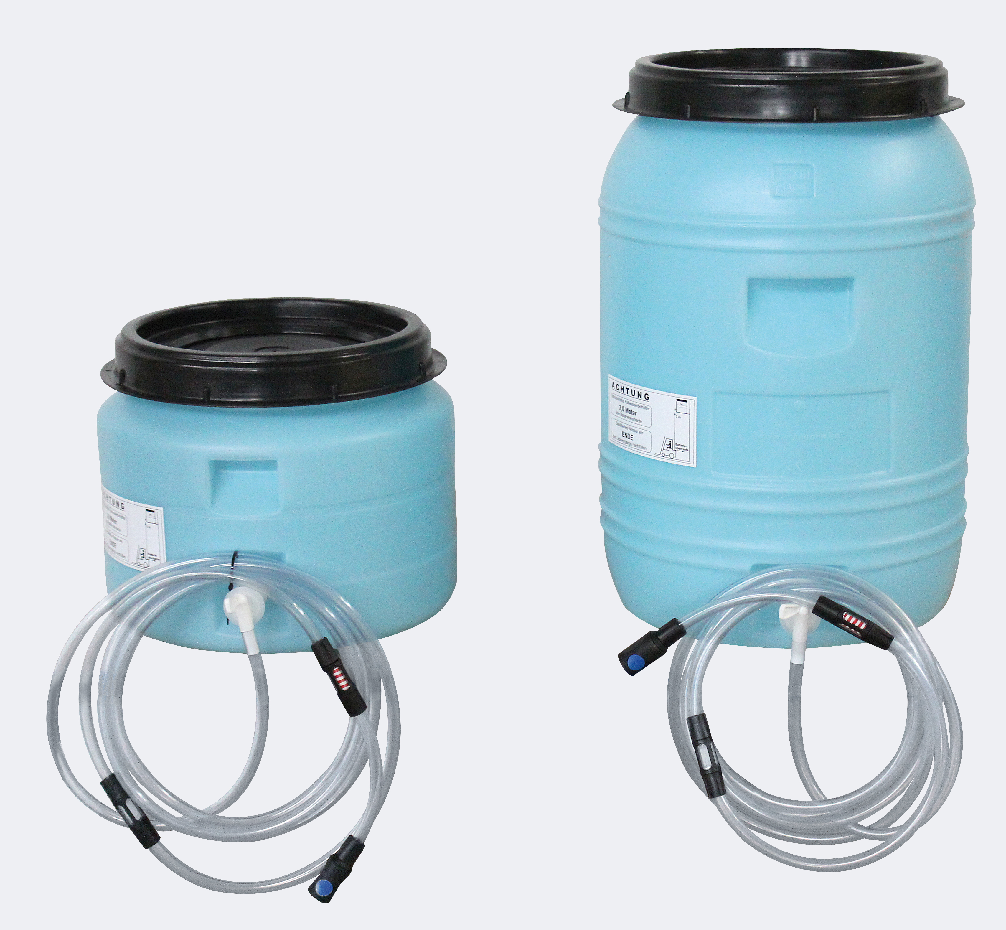 Batterie-Füllbehälter Set für Aquamatik System - Kanister für Wasserbefüllsysteme erleichtert das Befüllen von Staplerbatterien