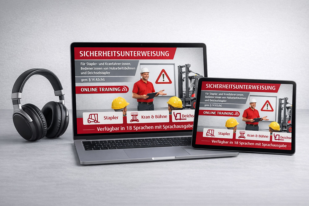 Jährliche Fahrer-Unterweisung Gabelstapler Online