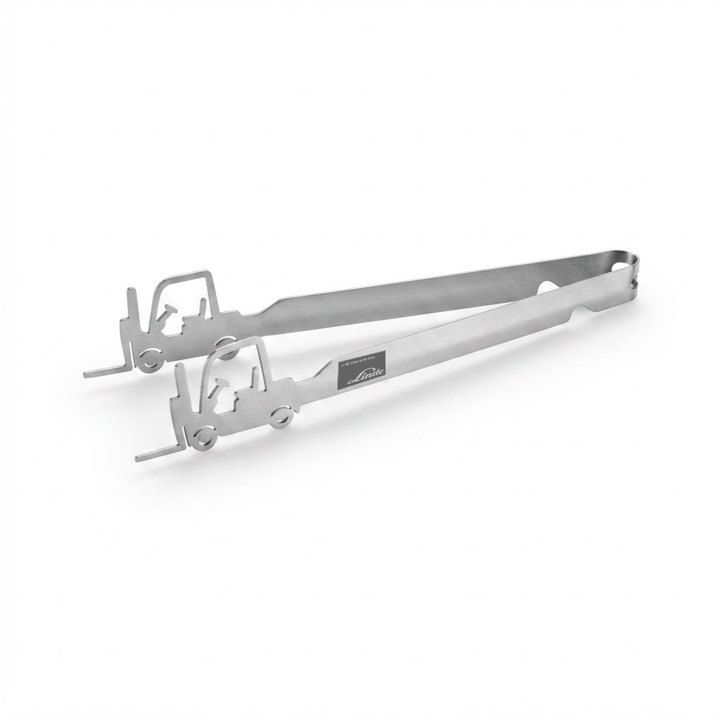 Linde Material Handling Grillzange mit Gabelstapler Motiv Linde Material Handling Grillzange mit Gabelstapler Motiv