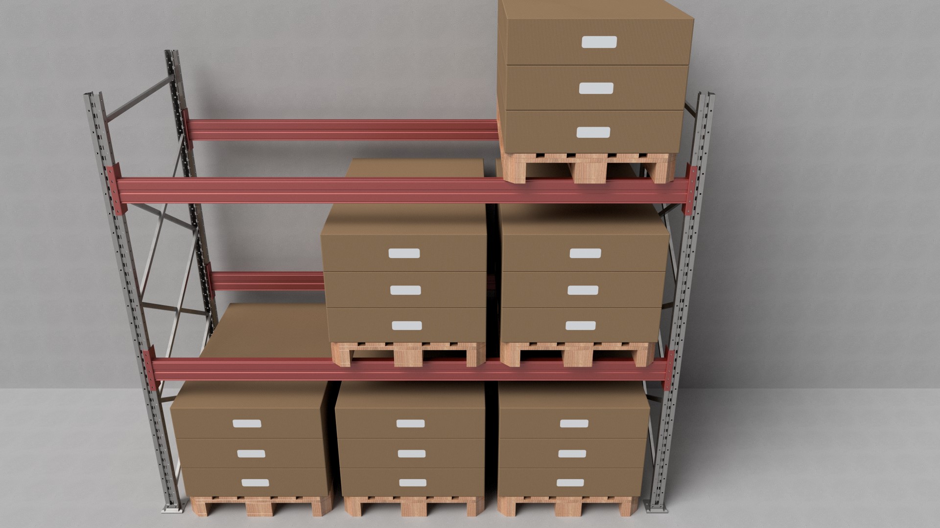 Paletový regálový systém 2500x1100 mm - základní pole rack2400x1100ZP.jpg
