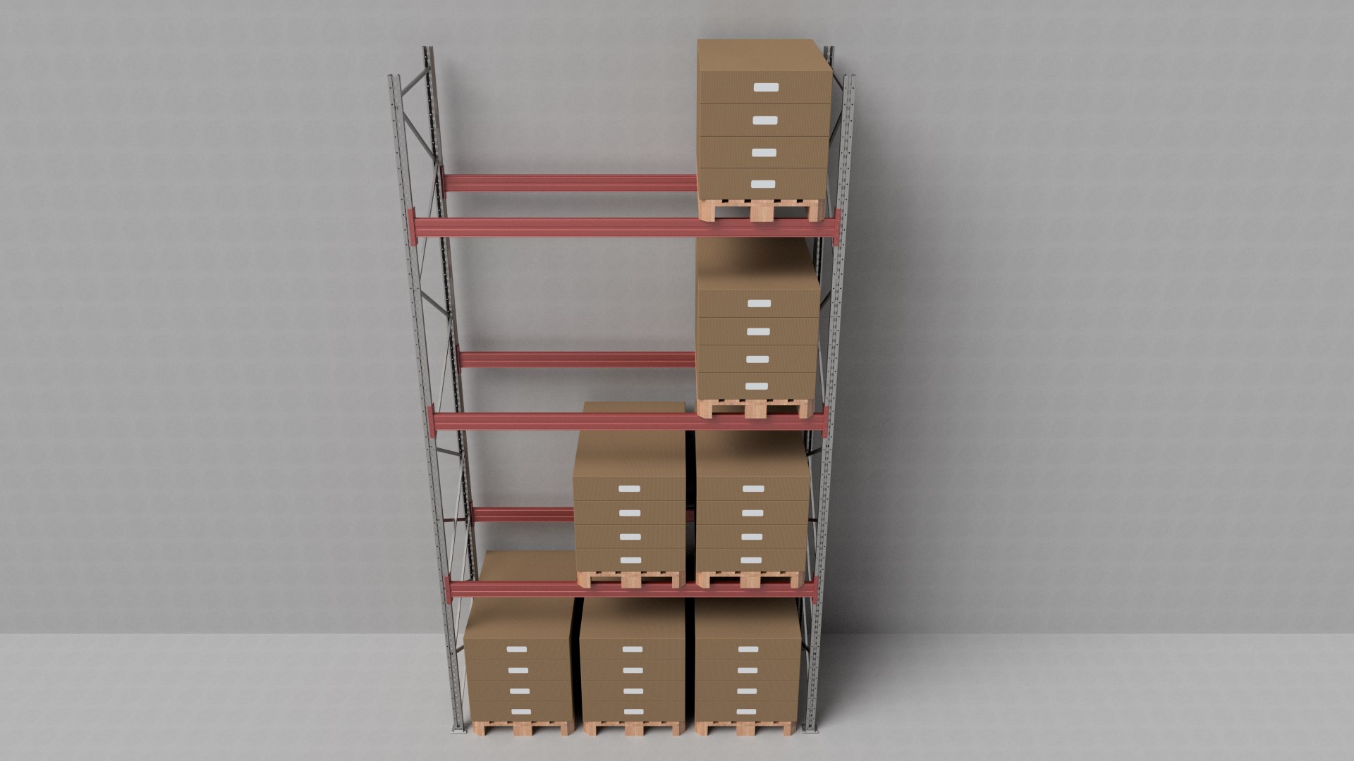 Paletový regálový systém 5100x1100 mm - základní pole rack5100x1100ZP.jpg