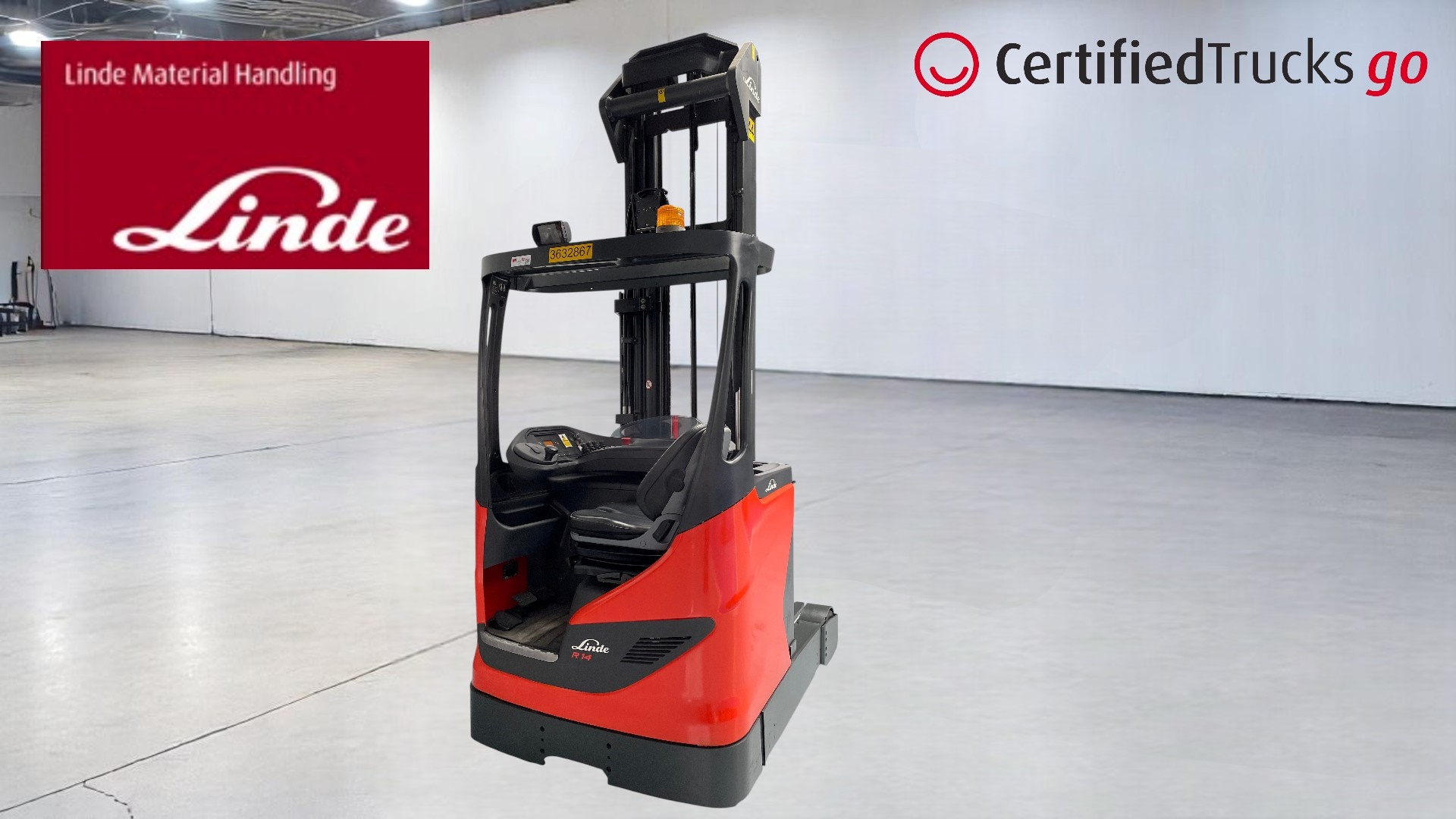 Linde Certified Used GO Reach Forklift R14 1270MM - 2017 - 2442 hrs use