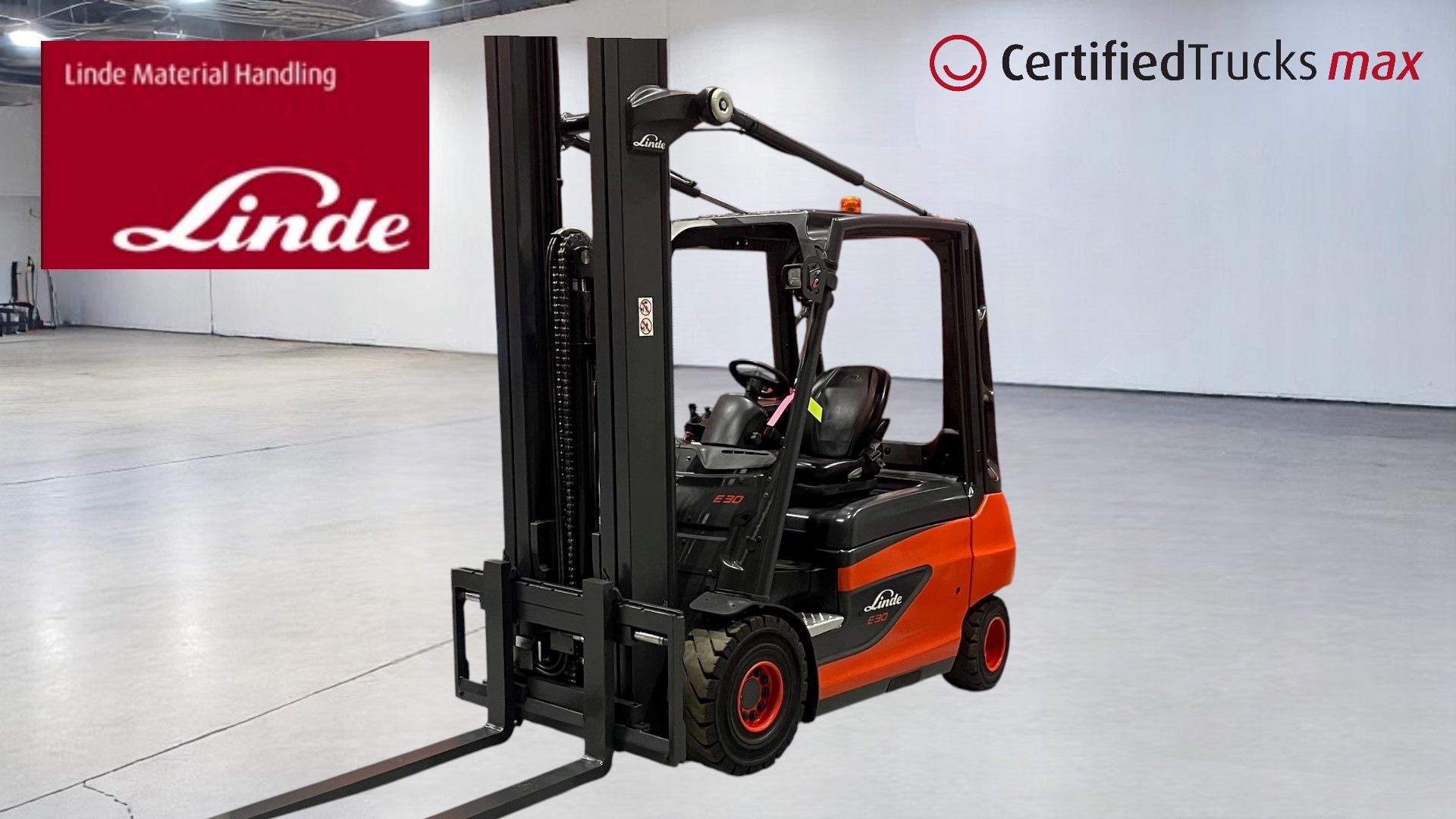 Linde Certified Used MAX Forklift E30 - 2020 - 737 hrs use