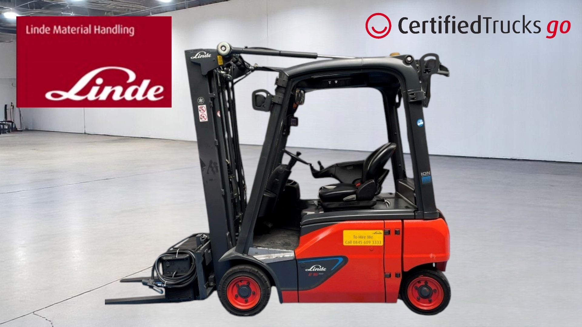 Linde Certified Used GO Forklift E16P - 2017 - 1589 hrs