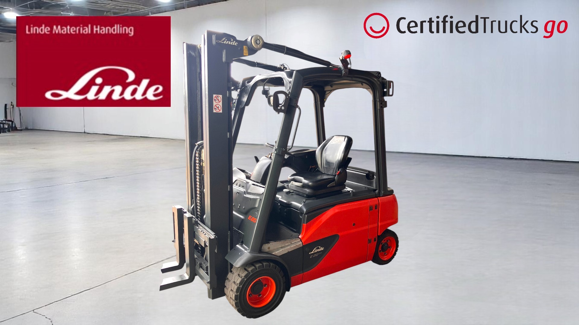 Linde Certified Used GO Forklift E20PL - 2017 - 3702 hrs