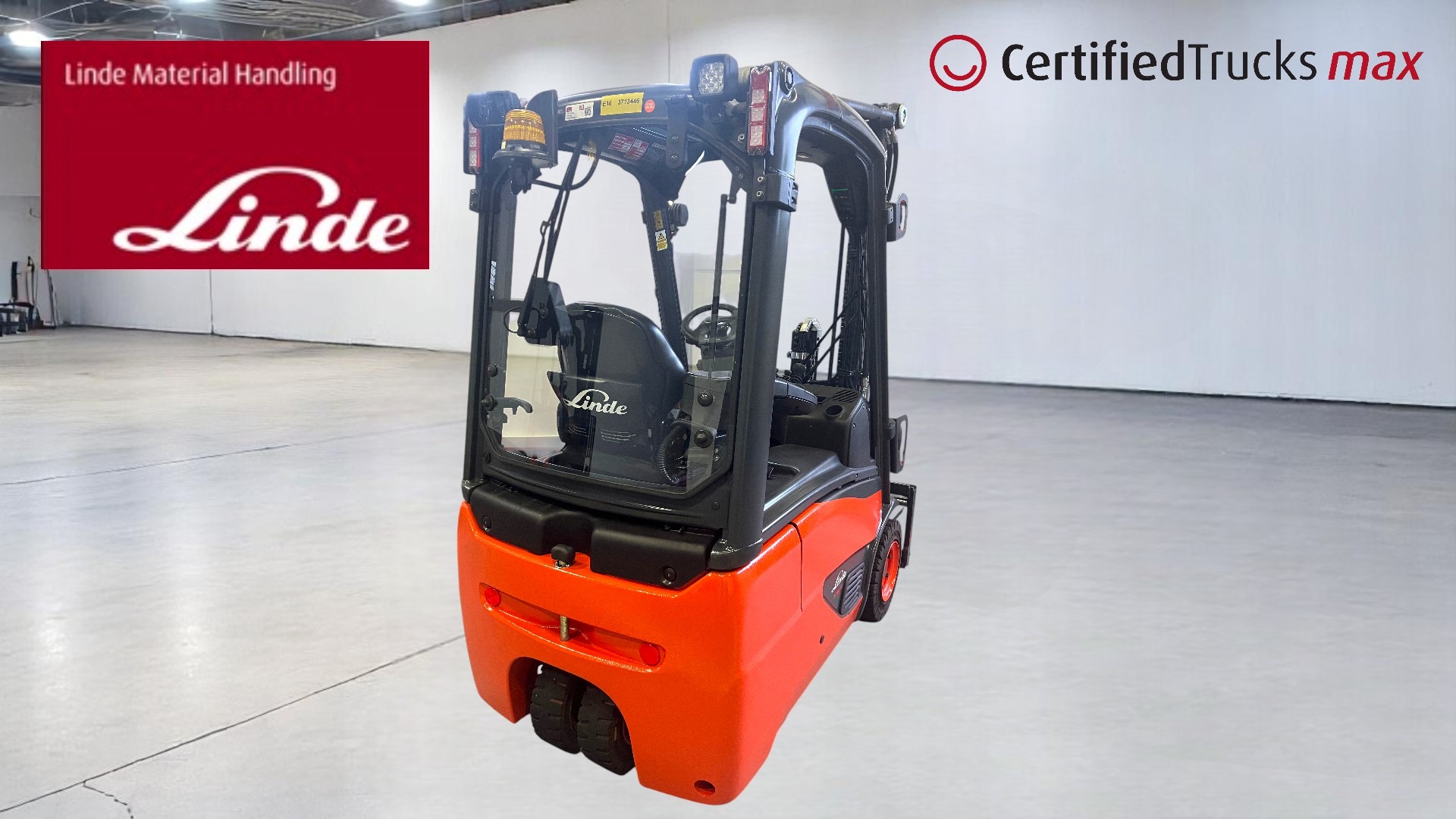 Linde Certified Used MAX Forklift E16C - 2019 - 1694 Linde Certified Used MAX Forklift E16C - 2019 - 1694