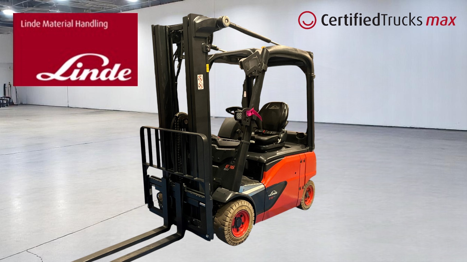 Linde Certified Used MAX Forklift E16P EVO - Year 2019 - 3114 hrs use