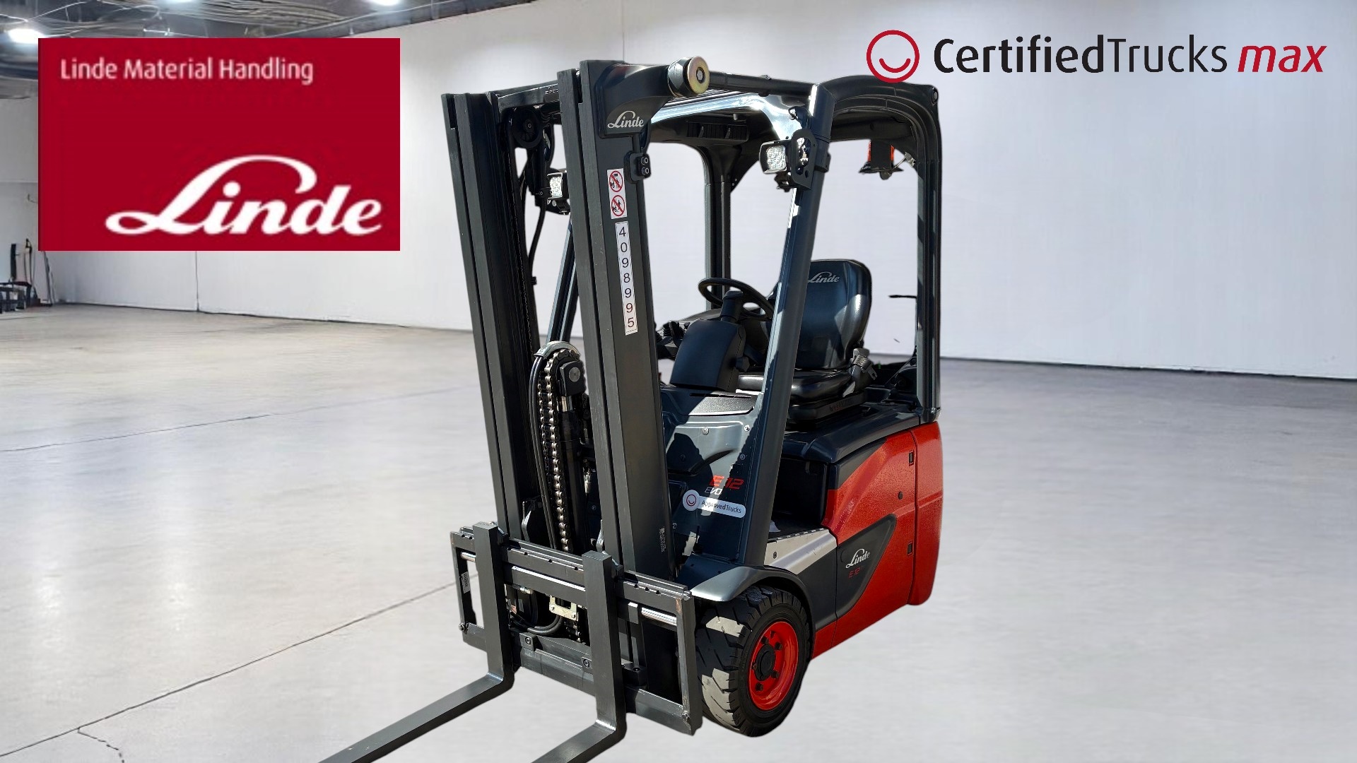 Linde Certified Used MAX Forklift E12EVO - 2019 - 1700 hrs