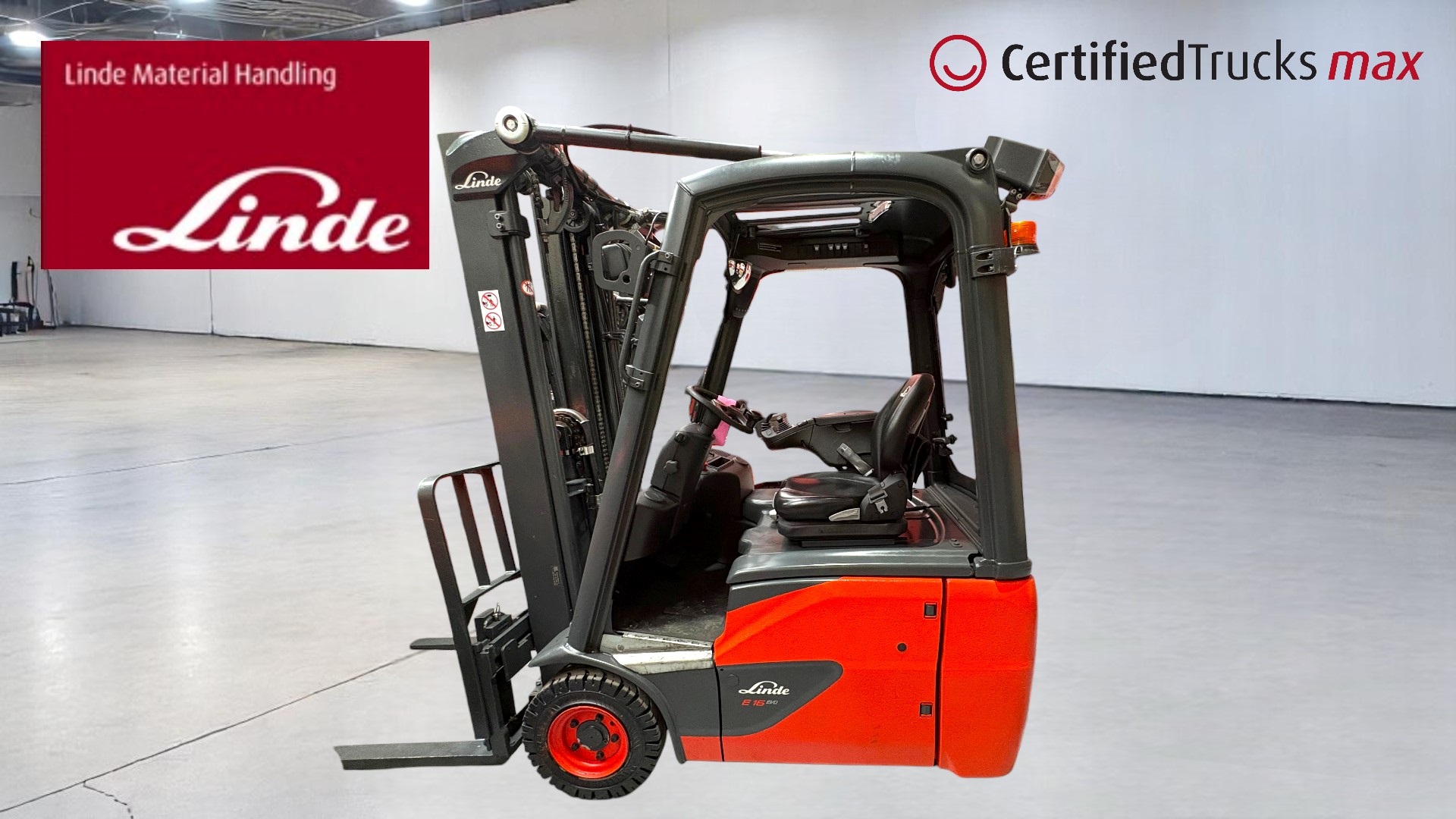 Linde Certified Used MAX Forklift E16 - 2020 - 2664 hrs