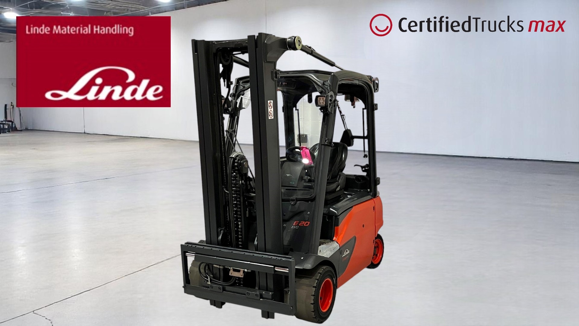 Linde Certified Used MAX Forklift E20PL - 2021 - 2542 hrs Linde Certified Used MAX Forklift E20PL - 2021 - 2542 hrs