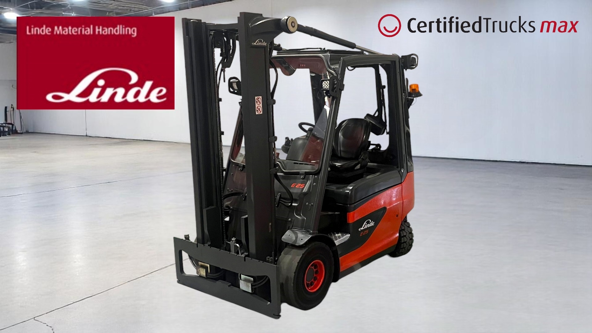 Linde Certified Used MAX Forklift E25 - 2019 - 2400 hrs