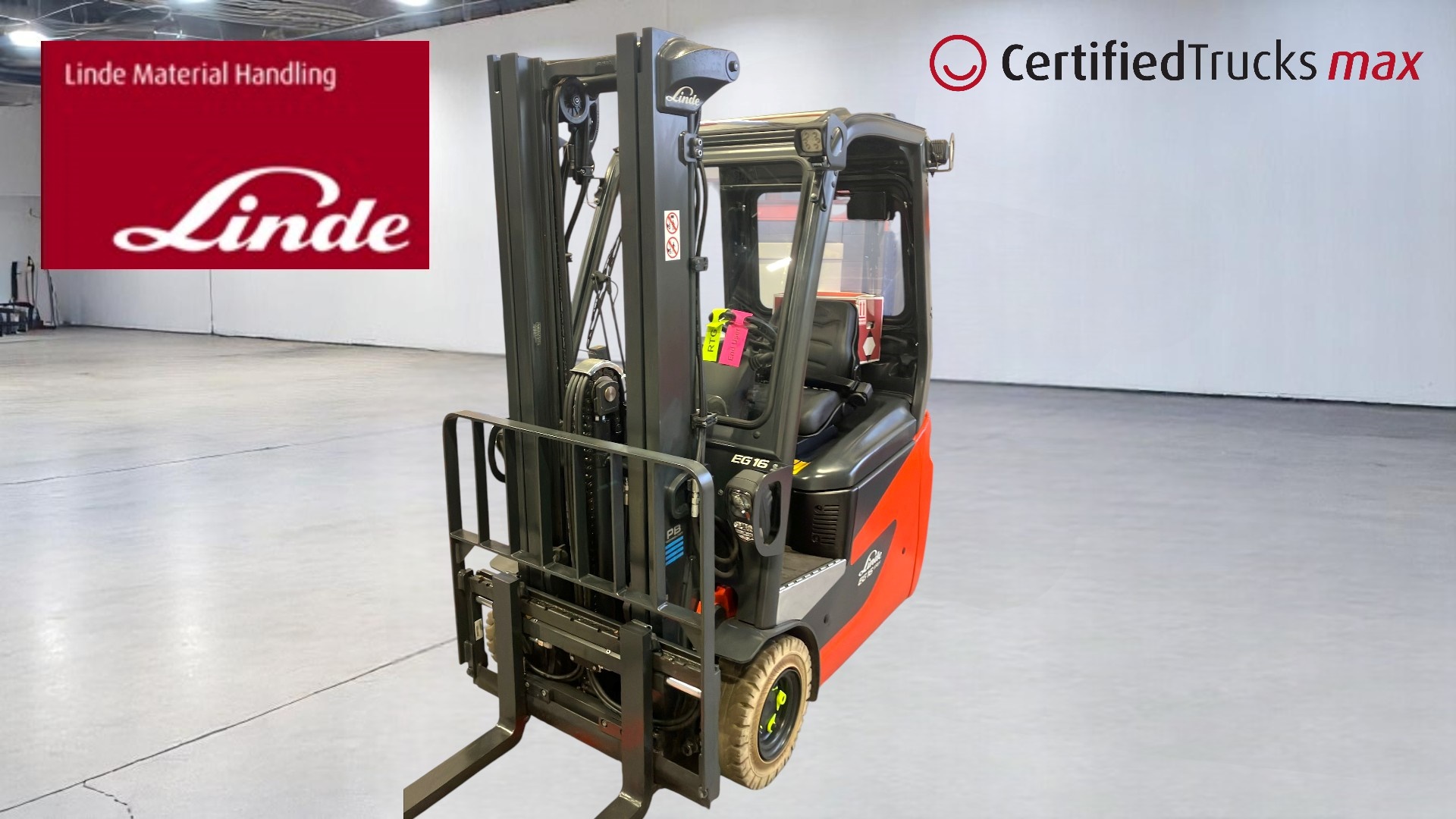 Linde Certified Used MAX Forklift EG16 - 2023 - 161 hrs