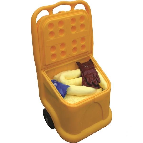 Pojemnik mobilny na materiały sypkie Jonesco UNIKART, 75 l, żółty
